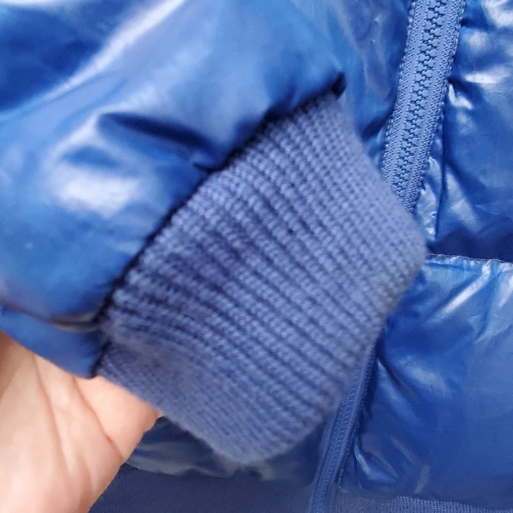 Hanna Andersson Outdoor Royal Blue Puffer Down Fill Jacket Hood Pockets Sz 6-7